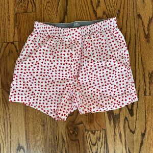 J. Crew Red Heart Print Women's Boxer Shorts